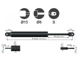 RAG Ø tige 6mm C100 F400N ET265mm chapes soudées (524-400N)